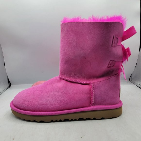Ugg Bailey Bow II Girls Size 4 Pink Blossom Boots Pull On Casual Walking School - Picture 5 of 14